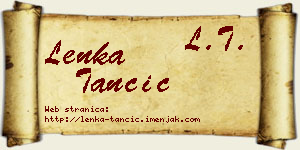 Lenka Tančić vizit kartica